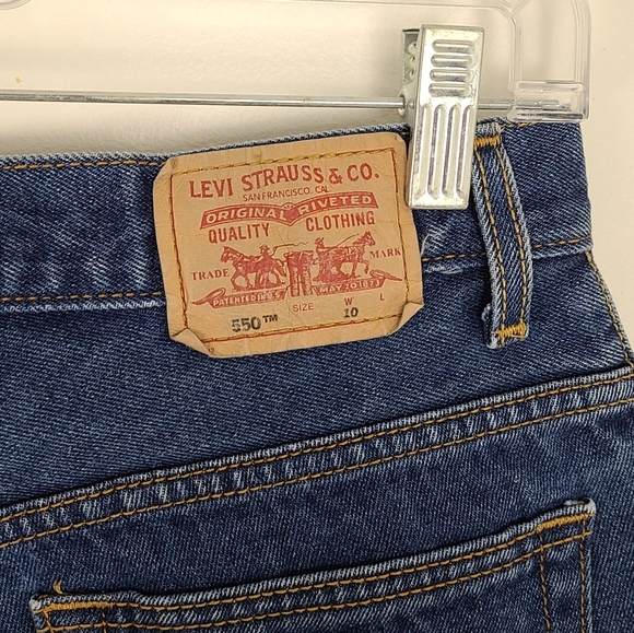 Vintage 90s Levi's 550 100% Cotton Denim Jean Short 10 - Picture 7 of 7